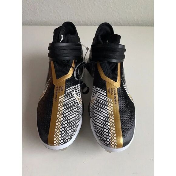 Nike Force Zoom Trout 7 Baseball Cleats Black Gold White CI3134-012 Size 13.5 - Picture 2 of 8
